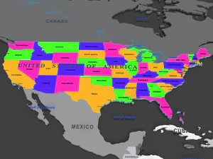america map 3D Model