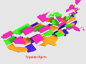 america map Modello 3D