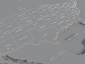 america map Modello 3D