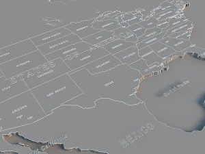 america map 3D Model