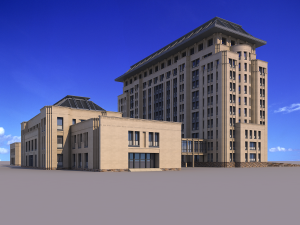 classical office building Modèle 3D