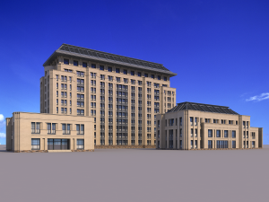 classical office building Modèle 3D
