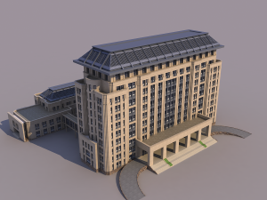 classical office building Modèle 3D