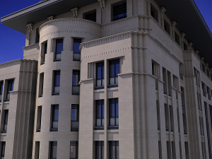 classical office building Modèle 3D