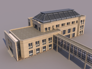 classical office building Modèle 3D