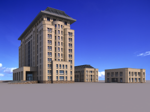 classical office building Modèle 3D