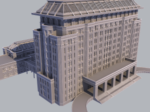 classical office building Modèle 3D