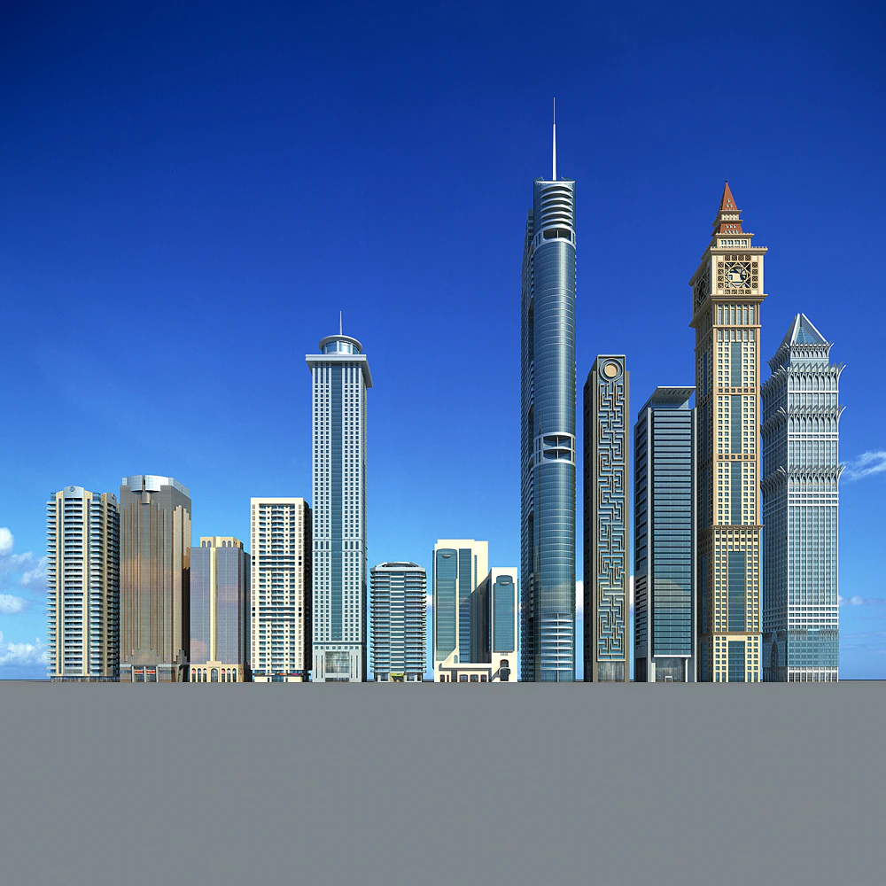 dubai building 3D Model .c4d .max .obj .3ds .fbx .stl .blend 