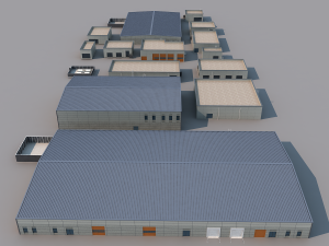 factory building 3Dモデル