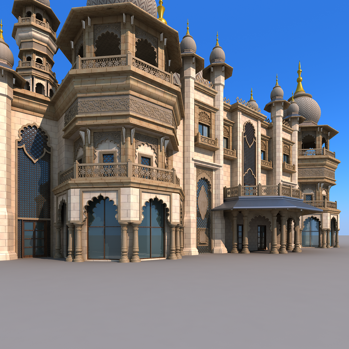 Indian temple 3D Model in Buildings 3DExport