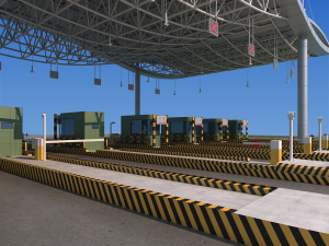 highway toll station Modèle 3D