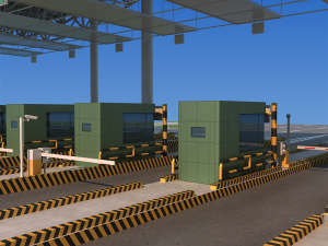 highway toll station Modèle 3D