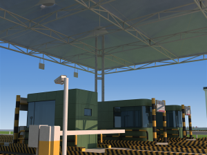 highway toll station Modèle 3D