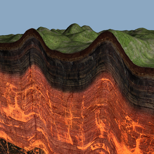 the crust 3Dモデル .c4d .max .obj .3ds .fbx .stl .blend 