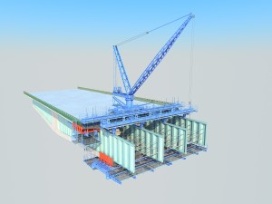 bridge construction hanging basket 3D 모델