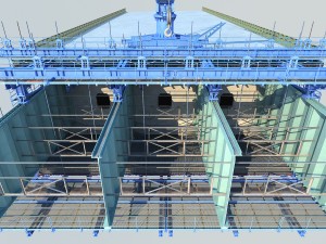 bridge construction hanging basket 3D 모델