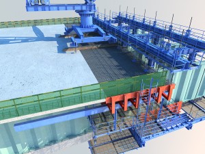 bridge construction hanging basket 3D 모델