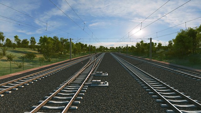railway Modelo 3D .c4d .max .obj .3ds .fbx .stl .blend 