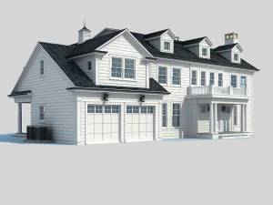 vila de campo Modelo 3D