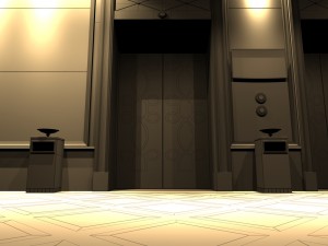 elevator hall Model 3D