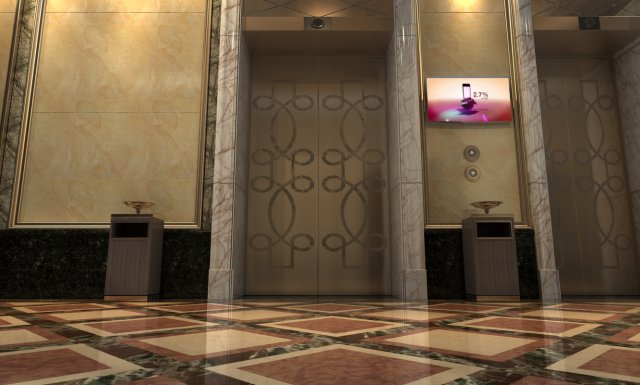 elevator hall Model 3D .c4d .max .obj .3ds .fbx .stl .blend 