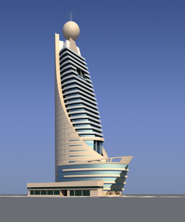 etisalat telecommunications building 3D मॉडल .c4d .max .obj .3ds .fbx .stl .blend 