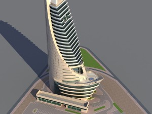 etisalat telecommunications building 3D मॉडल