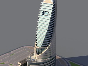 etisalat telecommunications building 3D मॉडल