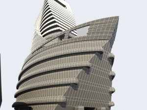 etisalat telecommunications building 3D मॉडल