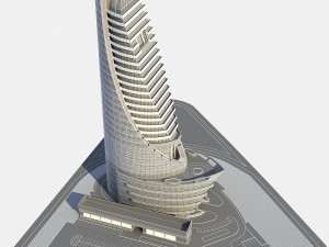 etisalat telecommunications building 3D मॉडल