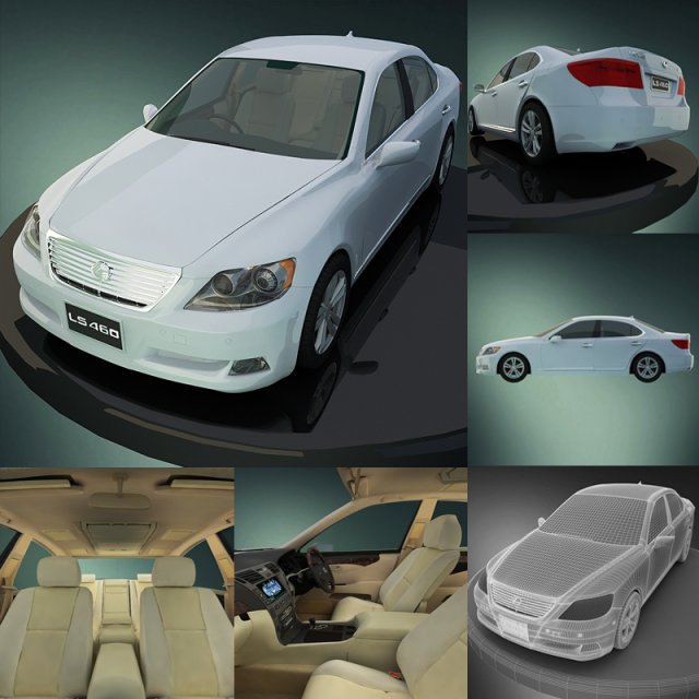 lexus460 3D 모델 .c4d .max .obj .3ds .fbx .stl .blend 