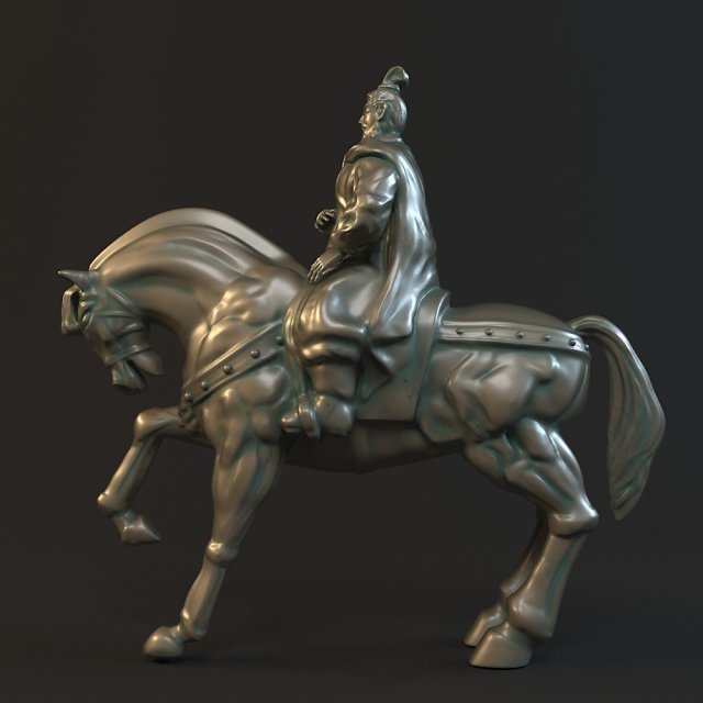 statue of the general Modèle 3D .c4d .max .obj .3ds .fbx .stl .blend 