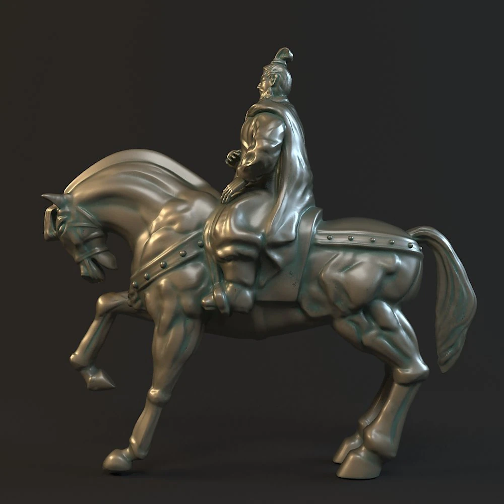 statue of the general 3D Model .c4d .max .obj .3ds .fbx .stl .blend 