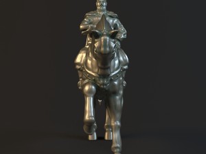 statue of the general Modèle 3D