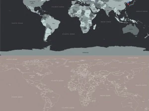 朝鲜半岛 3D 模型