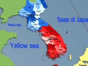 korean peninsula-globe 3Dモデル