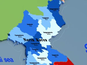 globo-penisola coreana Modello 3D