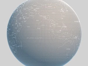 globo-penisola coreana Modello 3D