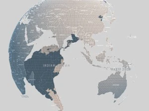 globo-penisola coreana Modello 3D