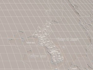 globo-penisola coreana Modello 3D