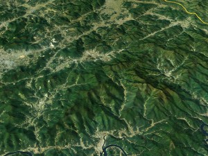korean peninsula satellite map 3D Model
