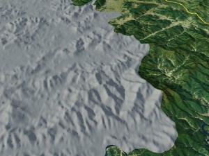 korean peninsula satellite map 3D Model