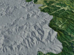 korean peninsula satellite map 3D Model