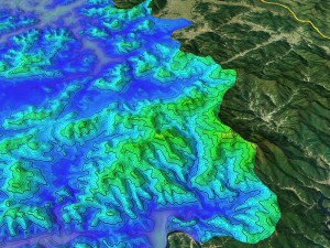 korean peninsula satellite map 3D Model