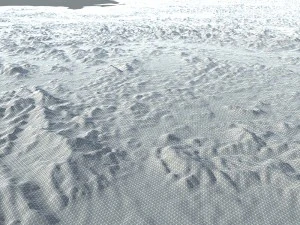 korean peninsula satellite map 3D Model