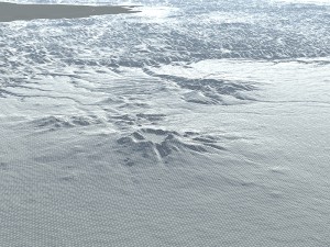korean peninsula satellite map 3D Model