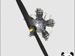 radial engine 5 3D Model