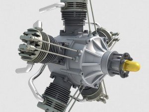 radial engine 5 3D Model