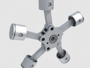 radial engine 5 3D Model