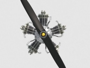 radial engine 5 3D Model